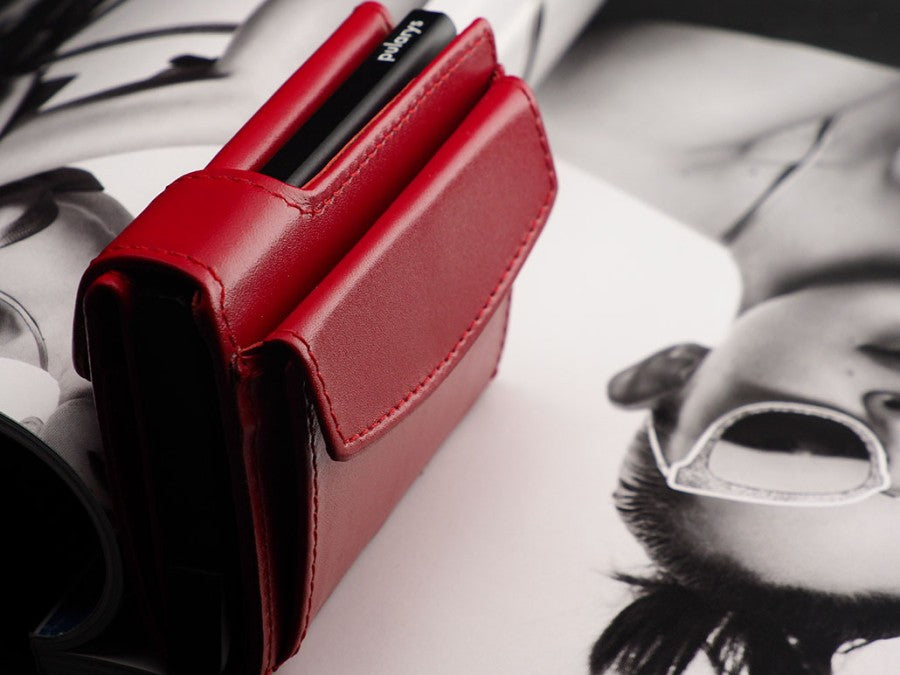 PULARYS LONDON RFID Wallet (Italia Leather, 9 kartu, uang kertas, dan kantong koin)