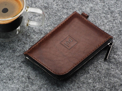 PULARYS OLDTIMER SLIM Wallet - Insider Line (Nomad Leather, 8 kartu, uang kertas, dan kantong koin)