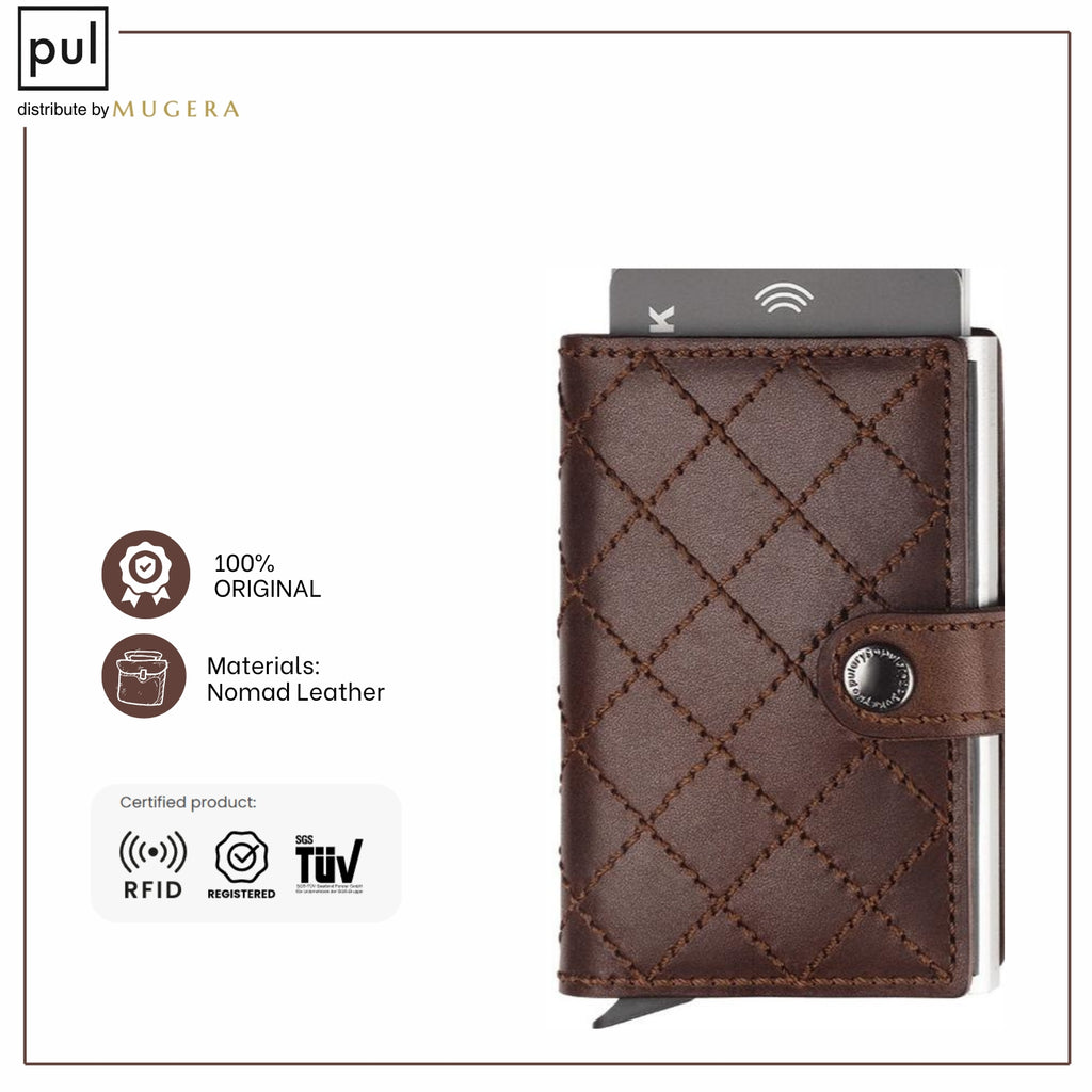 PULARYS NORDIC RFID Wallet - Insider Line (Nomad Leather, 8 kartu dan uang kertas)