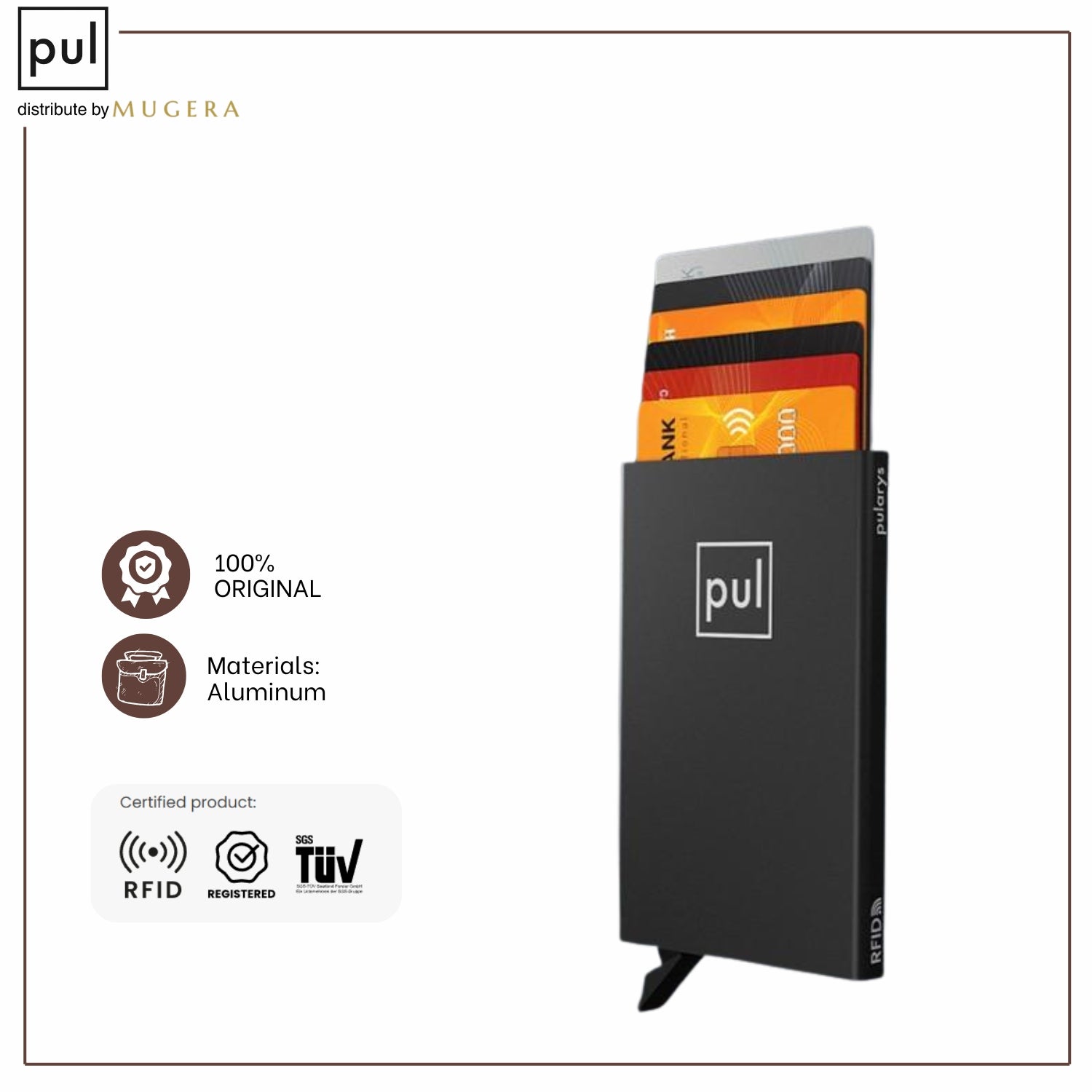 PULARYS ZEN RFID CREDIT CADR HOLDER (Holds 6 cards)