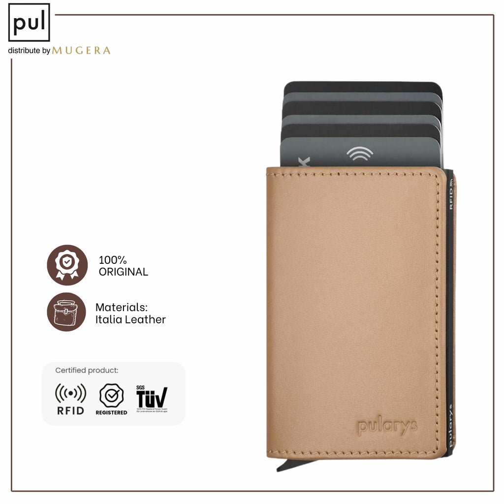 PULARYS YOGA RFID WALLET - ITALIA LEATHER (Holds up to 8 Cards - Gradual Ejection Mechanism)