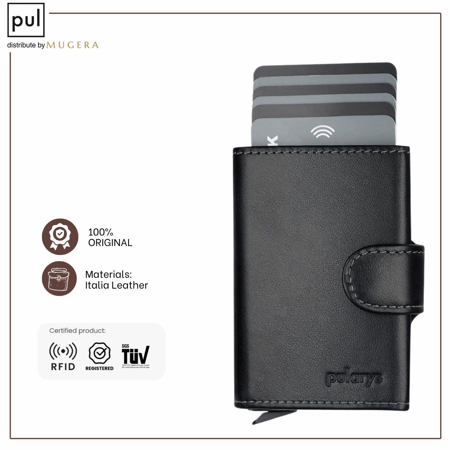 PULARYS SOLO RFID Wallet (Holds 9 cards)