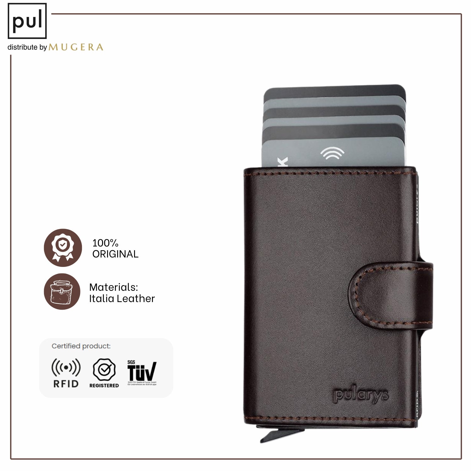 PULARYS SOHO RFID wallet (Holds 9 cards)