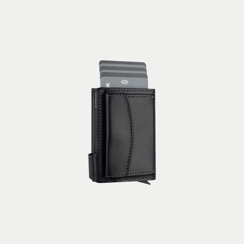 PULARYS LONDON RFID Wallet (Italia Leather, 9 kartu, uang kertas, dan kantong koin)