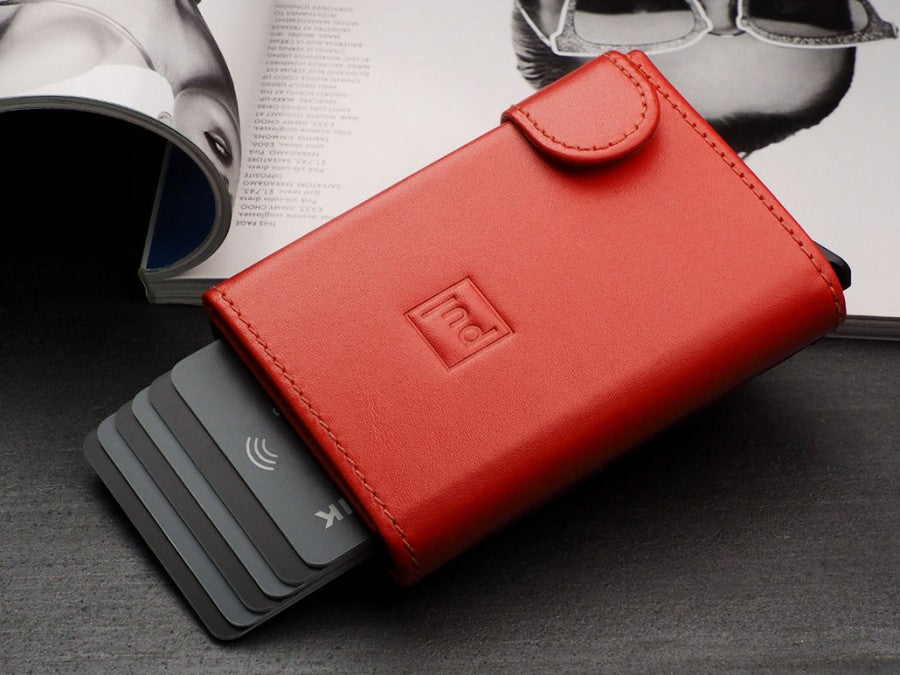 PULARYS LONDON RFID Wallet (Italia Leather, 9 kartu, uang kertas, dan kantong koin)