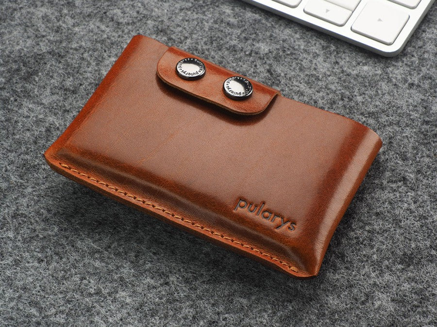 PULARYS HOBBY Wallet - Insider Line (Nomad Leather, 8 kartu, uang kertas, dan kantong koin)