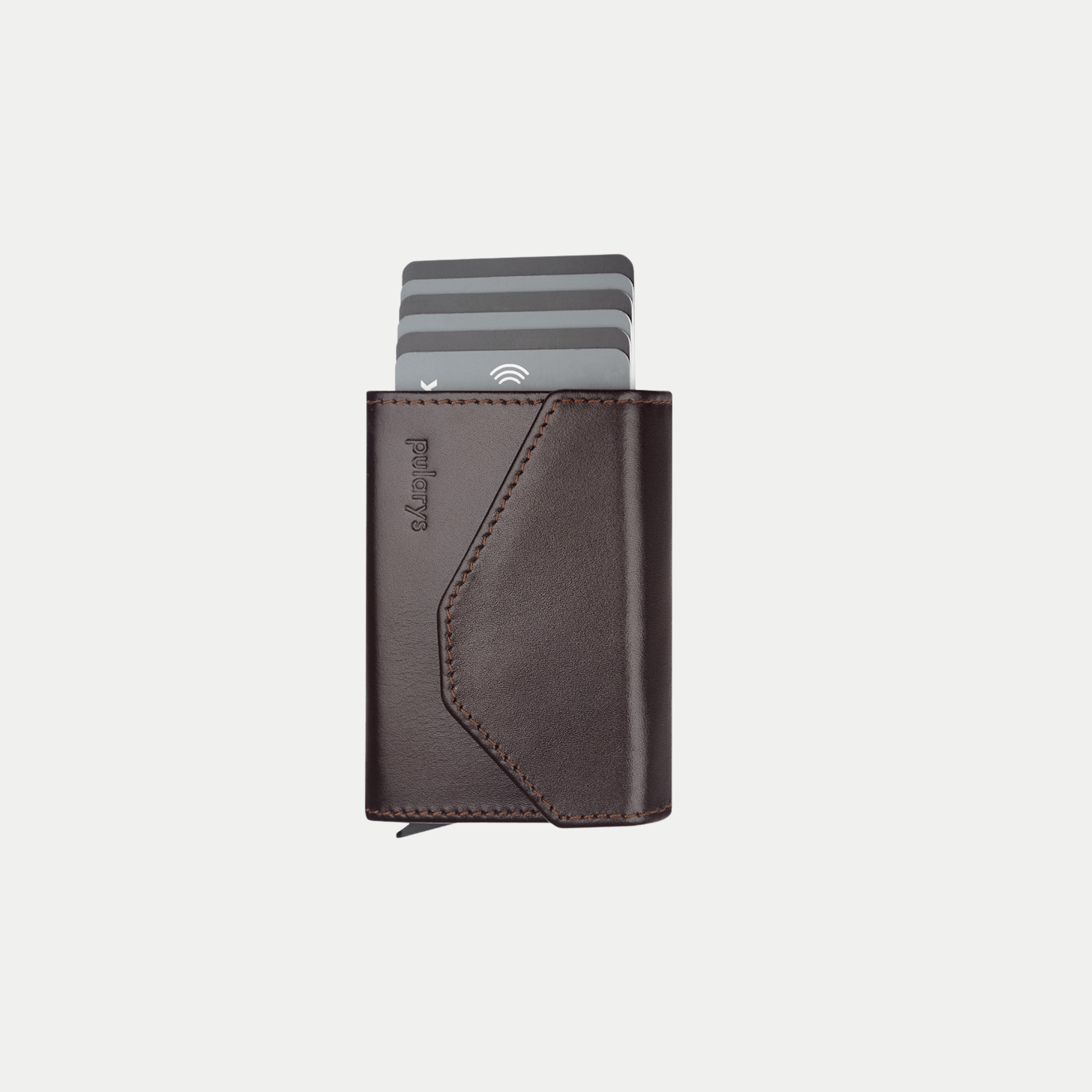 PULARYS RAVEN RFID Wallet (Italia Leather. 7 kartu, uang kertas, dan kantong koin)