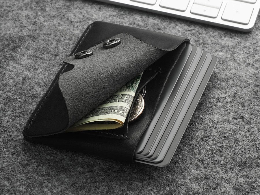 PULARYS HOBBY Wallet with Airtag Pocket - Insider Line (Nomad Leather, 8 kartu, uang kertas, dan kantong koin)