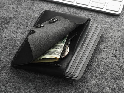 PULARYS HOBBY Wallet with Airtag Pocket - Insider Line (Nomad Leather, 8 kartu, uang kertas, dan kantong koin)
