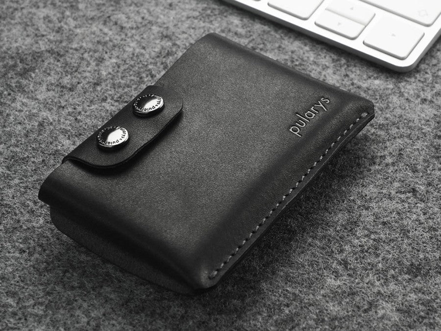 PULARYS HOBBY Wallet with Airtag Pocket - Insider Line (Nomad Leather, 8 kartu, uang kertas, dan kantong koin)