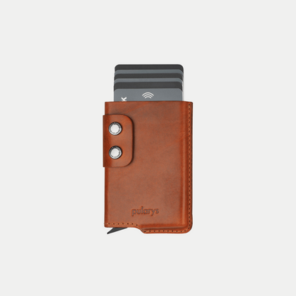 PULARYS FUNKY RFID Wallet - Insider Line (Nomad Leather, 6 kartu, uang kertas, dan kantong koin)