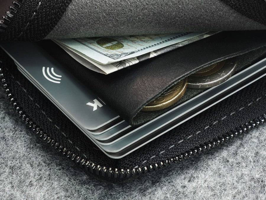 PULARYS OLDTIMER Wallet - Insider Line (Nomad Leather, 8 kartu, uang kertas, dan kantong koin)