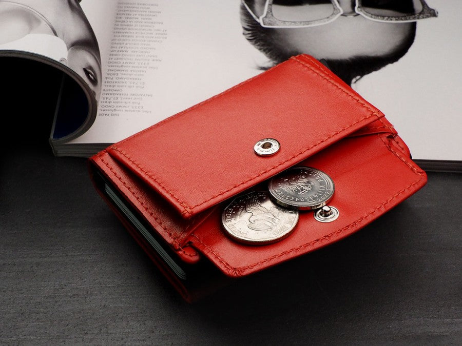 PULARYS LONDON RFID Wallet (Italia Leather, 9 kartu, uang kertas, dan kantong koin)