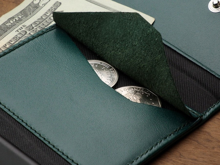 PULARYS RAVEN RFID Wallet (Italia Leather. 7 kartu, uang kertas, dan kantong koin)