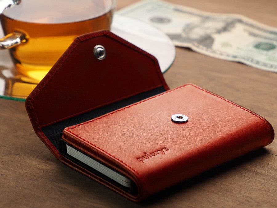 PULARYS RAVEN RFID Wallet (Italia Leather. 7 kartu, uang kertas, dan kantong koin)