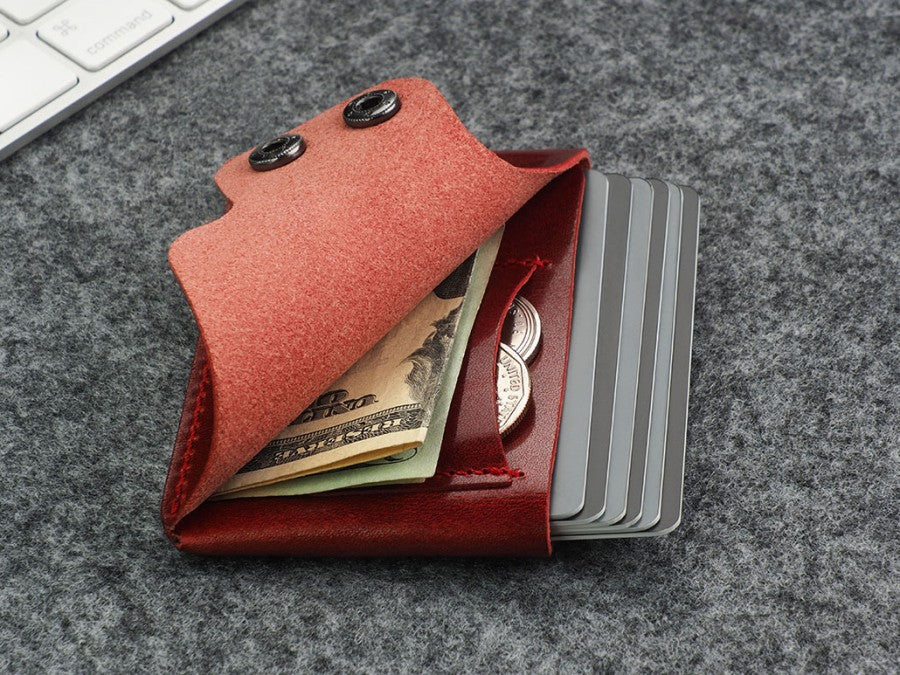 PULARYS HOBBY Wallet - Insider Line (Nomad Leather, 8 kartu, uang kertas, dan kantong koin)