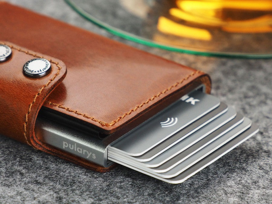 PULARYS BELLAGIO RFID Wallet - Insider Line (Nomad Leather. 8 kartu dan uang kertas)