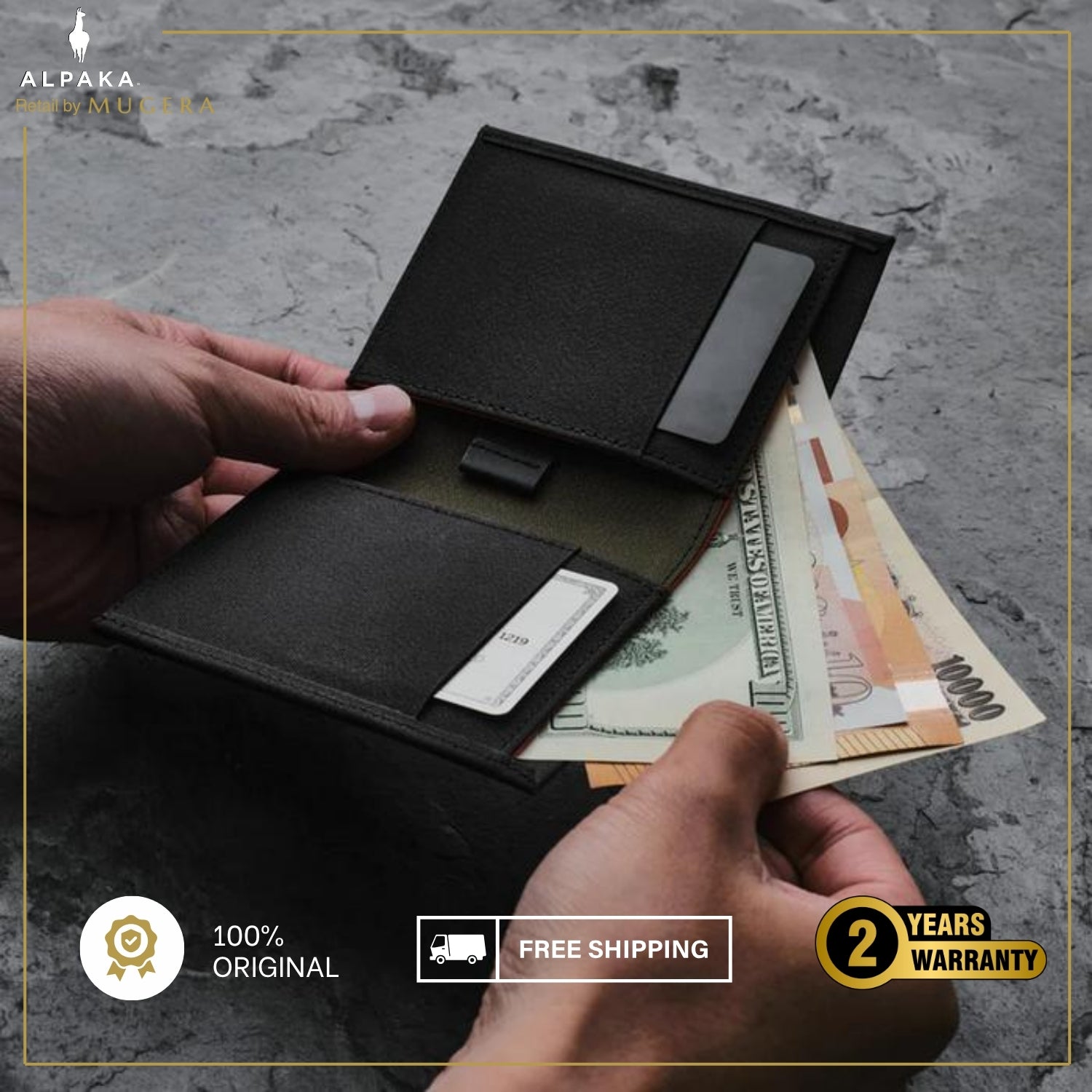 ALPAKA ARK BIFOLD CASH WALLET (Money and Up to 12 Cards)