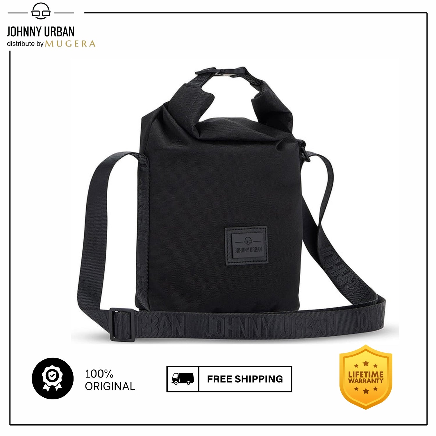 Johnny Urban Rue Rolltop Bag ( Flexible Shoulder Bag with Rolltop)