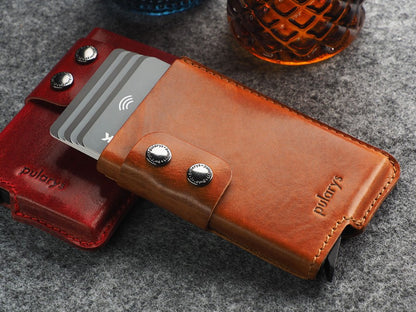 PULARYS FUNKY RFID Wallet - Insider Line (Nomad Leather, 6 kartu, uang kertas, dan kantong koin)