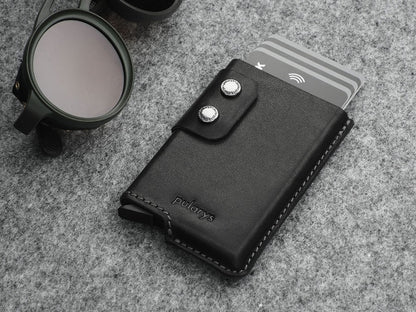 PULARYS FUNKY RFID Wallet - Insider Line (Nomad Leather, 6 kartu, uang kertas, dan kantong koin)