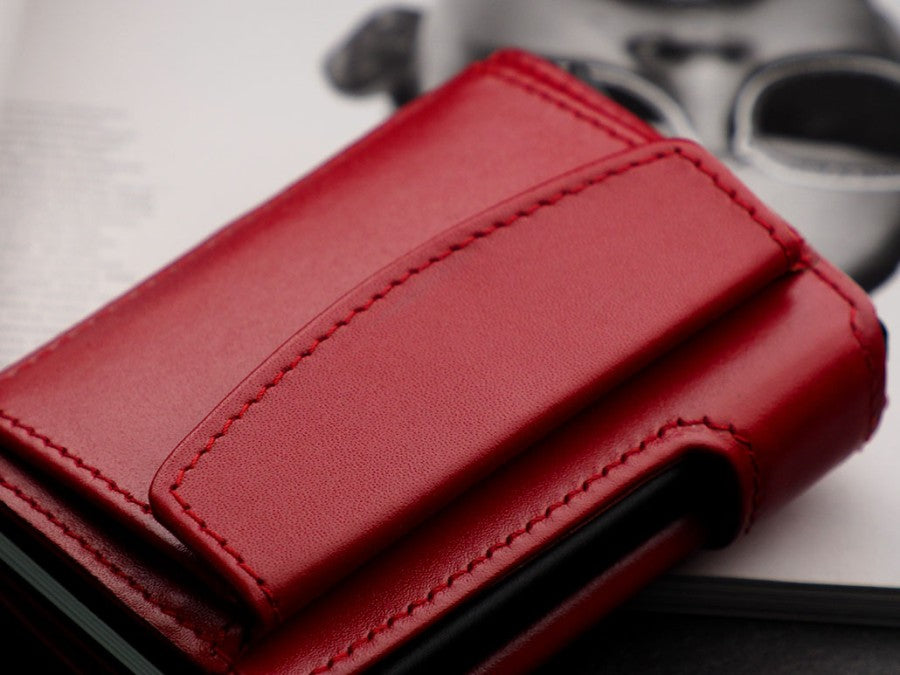 PULARYS LONDON RFID Wallet (Italia Leather, 9 kartu, uang kertas, dan kantong koin)