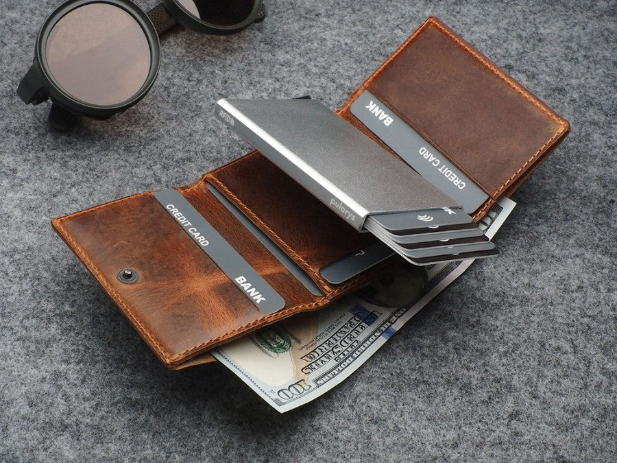 PULARYS COLORADO RFID Wallet - Saddle Leather (10 kartu dan uang kertas)
