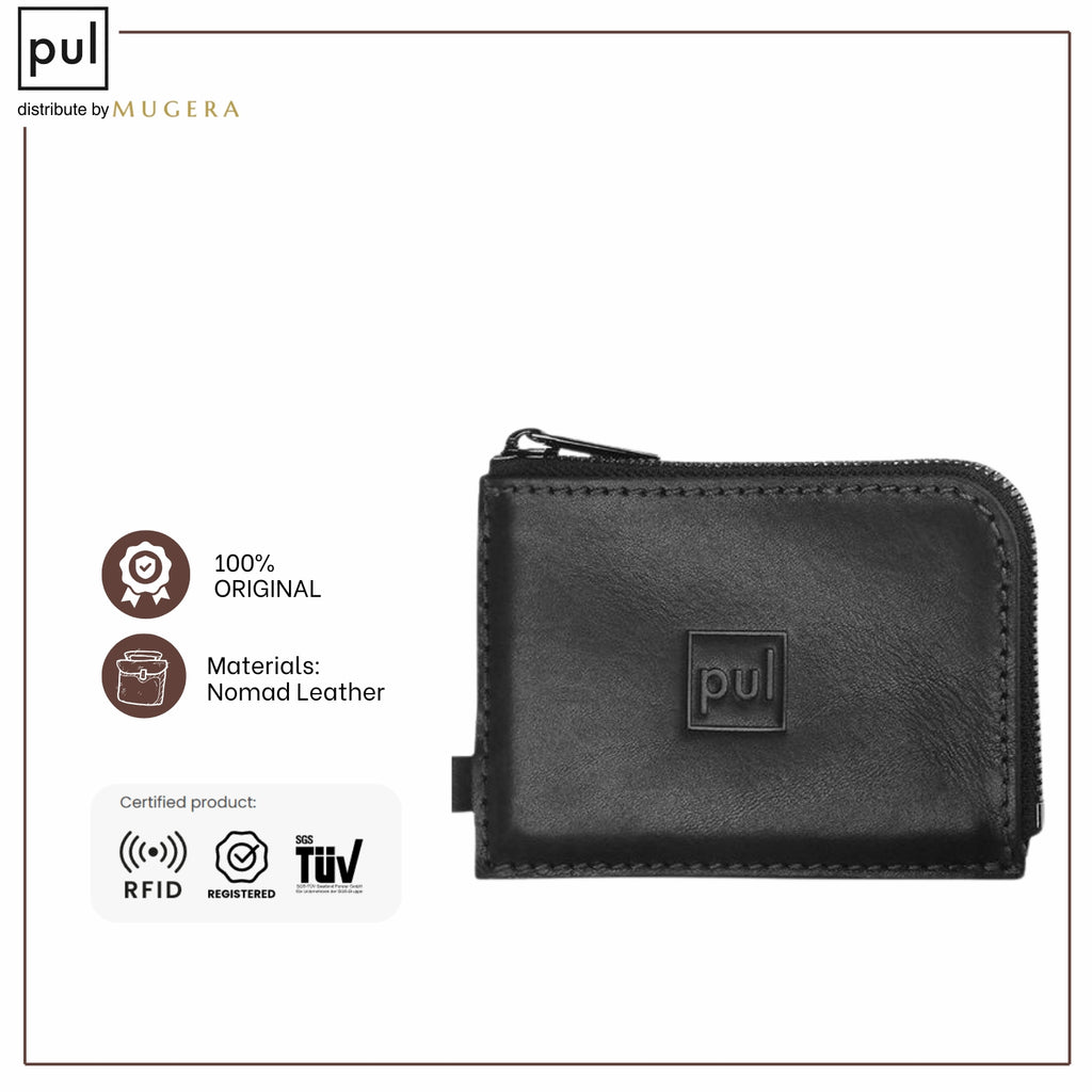 PULARYS OLDTIMER Wallet - Insider Line (Nomad Leather, 8 kartu, uang kertas, dan kantong koin)