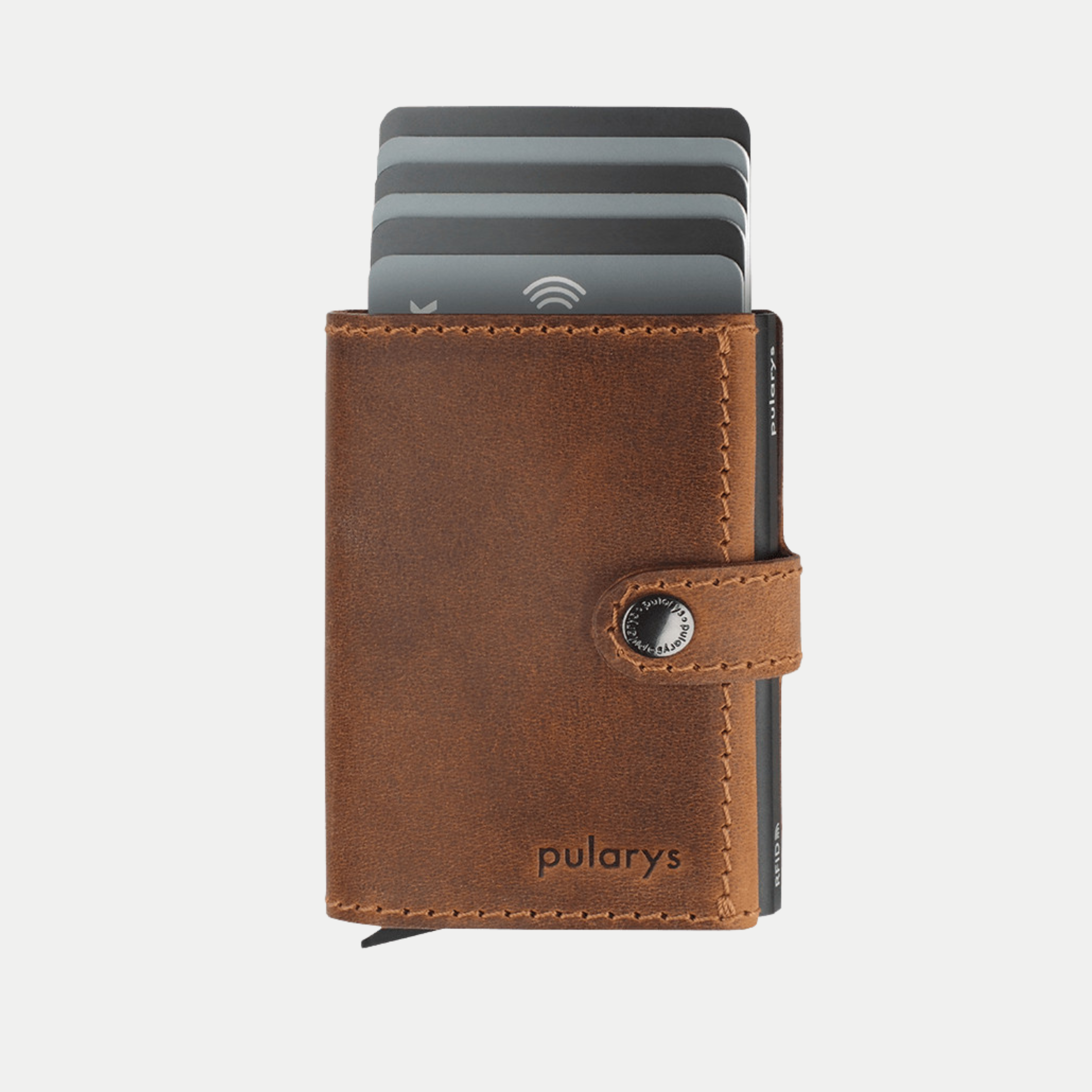 PULARYS HUGO RFID Wallet - Saddle Leather (8 kartu dan uang kertas)