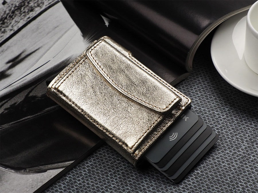 PULARYS LONDON RFID Wallet (Regalia Leather, 9 kartu, uang kertas, dan kantong koin)