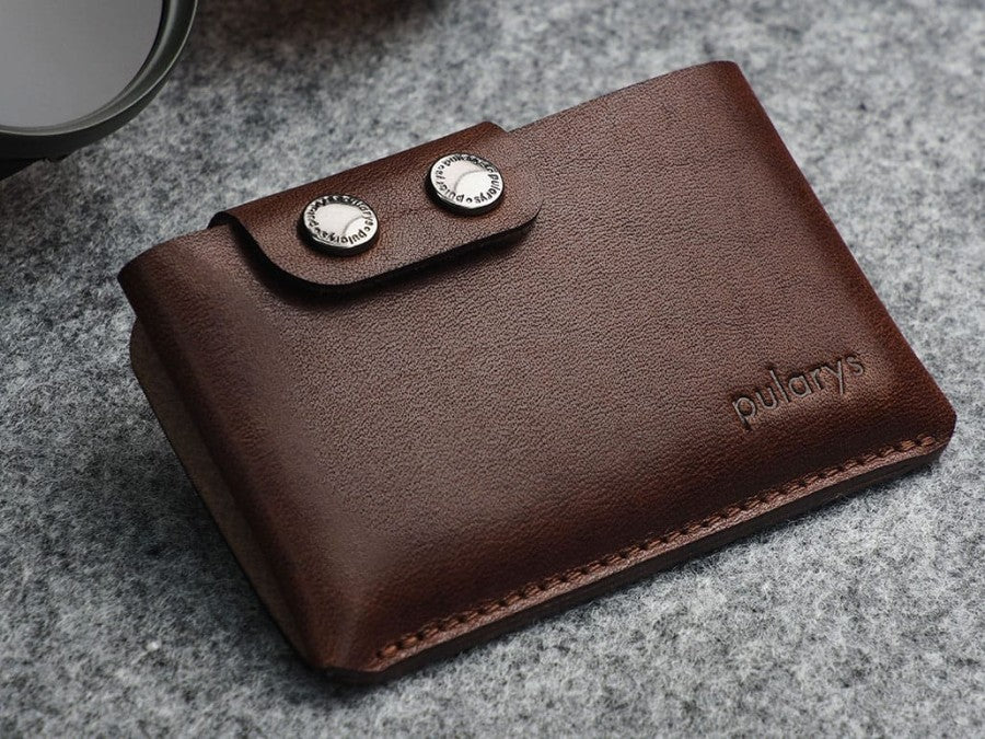 PULARYS HOBBY Wallet - Insider Line (Nomad Leather, 8 kartu, uang kertas, dan kantong koin)