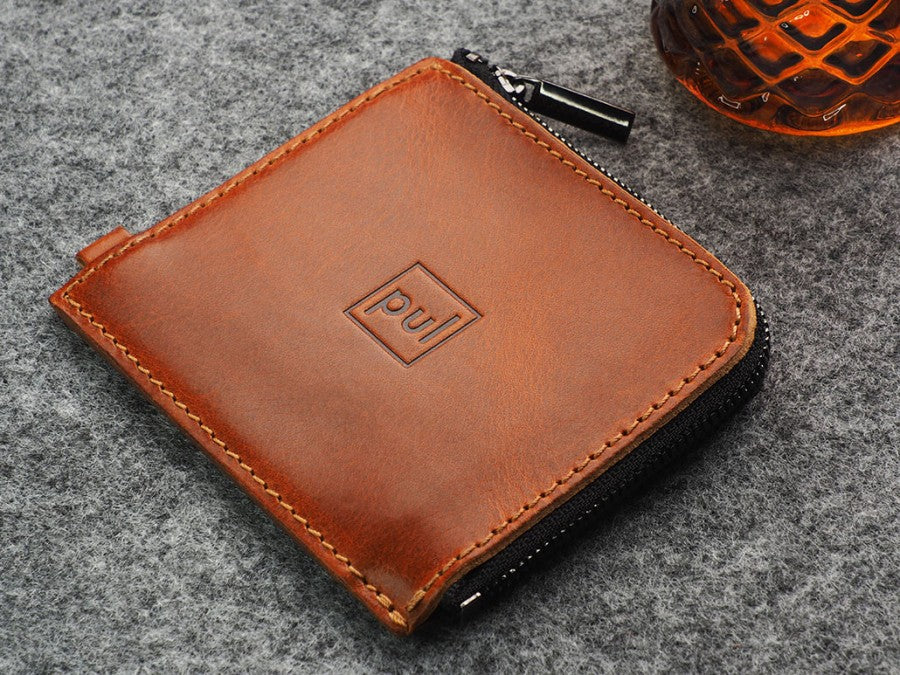 PULARYS OLDTIMER Wallet - Insider Line (Nomad Leather, 8 kartu, uang kertas, dan kantong koin)