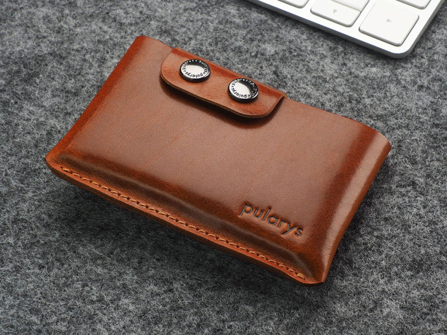 PULARYS HOBBY Wallet with Airtag Pocket - Insider Line (Nomad Leather, 8 kartu, uang kertas, dan kantong koin)