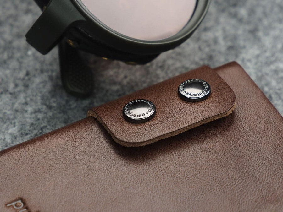 PULARYS FUNKY RFID Wallet - Insider Line (Nomad Leather, 6 kartu, uang kertas, dan kantong koin)