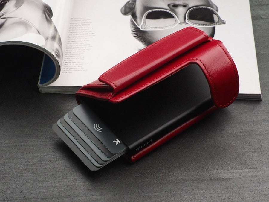 PULARYS LONDON RFID Wallet (Italia Leather, 9 kartu, uang kertas, dan kantong koin)