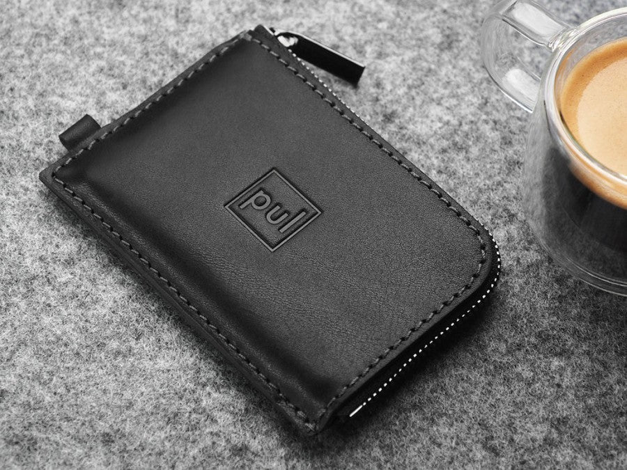 PULARYS OLDTIMER SLIM Wallet - Insider Line (Nomad Leather, 8 kartu, uang kertas, dan kantong koin)