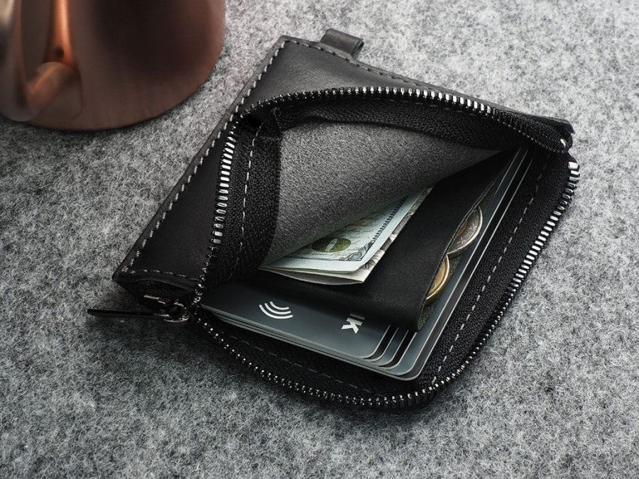 PULARYS OLDTIMER Wallet - Insider Line (Nomad Leather, 8 kartu, uang kertas, dan kantong koin)