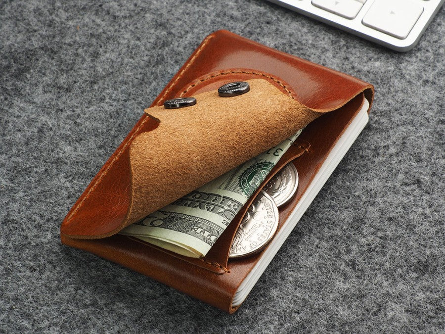 PULARYS HOBBY Wallet with Airtag Pocket - Insider Line (Nomad Leather, 8 kartu, uang kertas, dan kantong koin)