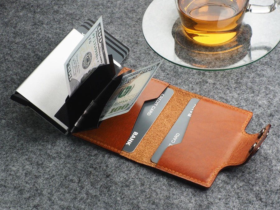 PULARYS BELLAGIO RFID Wallet - Insider Line (Nomad Leather. 8 kartu dan uang kertas)