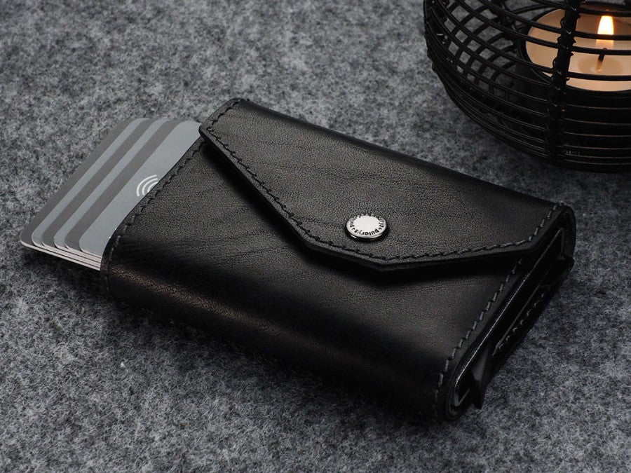 PULARYS PORTER RFID Wallet - Insider Line (Nomad Leather, 7 kartu, uang kertas, dan kantong koin)