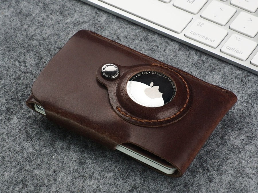 PULARYS HOBBY Wallet with Airtag Pocket - Insider Line (Nomad Leather, 8 kartu, uang kertas, dan kantong koin)