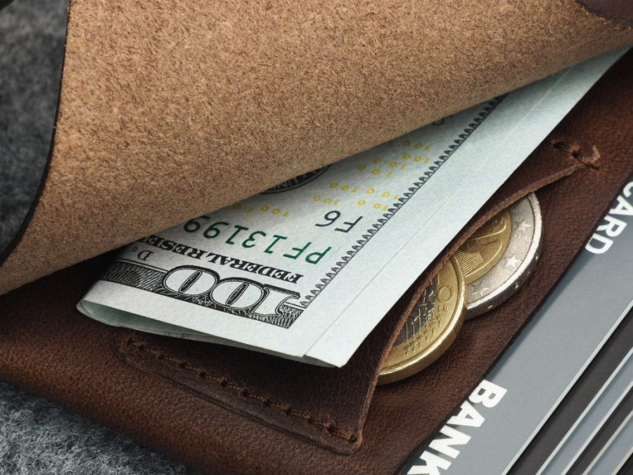 PULARYS HOBBY Wallet - Insider Line (Nomad Leather, 8 kartu, uang kertas, dan kantong koin)