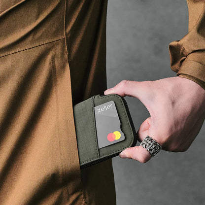 ALPAKA ZIP CARD POUCH (Card, Coins, Cash, Everyday Carry)