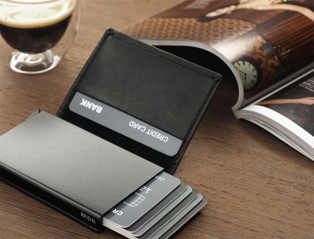 PULARYS YOGA RFID WALLET - ITALIA LEATHER (Holds up to 8 Cards - Gradual Ejection Mechanism)