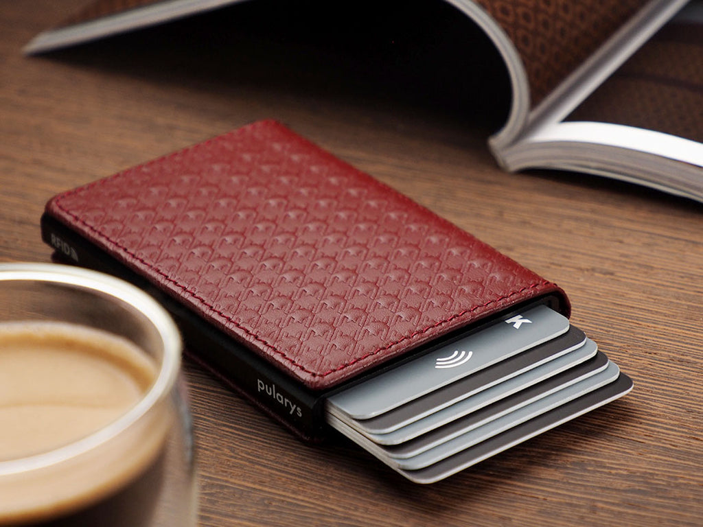 PULARYS YOGA RFID WALLET - RETRO ITALIA LEATHER (Holds up to 8 Cards - Gradual Ejection Mechanism)