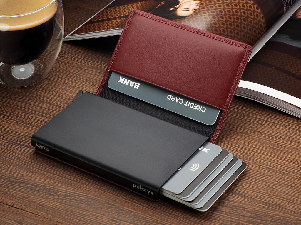 PULARYS YOGA RFID WALLET - RETRO ITALIA LEATHER (Holds up to 8 Cards - Gradual Ejection Mechanism)